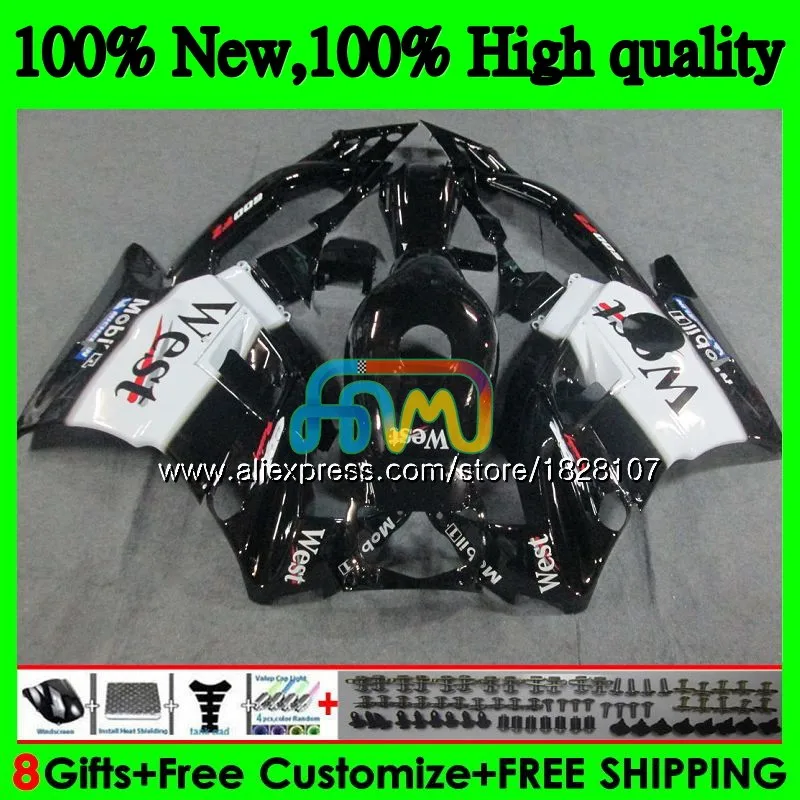 Корпус+ майка для HONDA CBR 600F3 600 F3 FS CBR600FS 3BS. 36 CBR600 F3 CBR600F3 Черный Запад 1995 1996 1997 1998 95 96 97 98 обтекатель