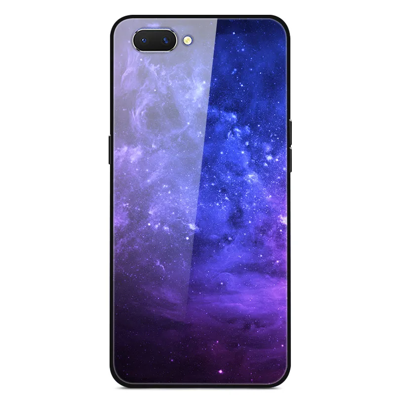 Высококачественный защитный чехол для Oppo A3S чехол Realme C1 закаленное Стекло планета Космос крышка Стекло задняя крышка чехол для Oppo A5 корпус под плетенную сумку для OPPO A3S OPPOA5 Capas