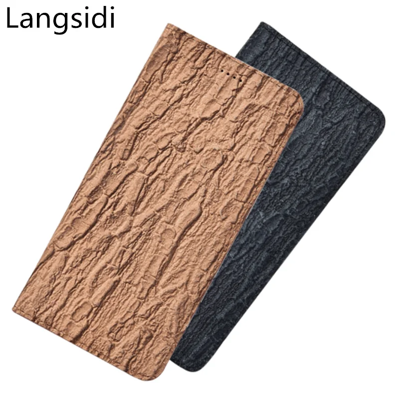  Genuine leather bark pattern retro vintage back cover for iphone 11 Pro Max/iphone 11 Pro/iphone 11