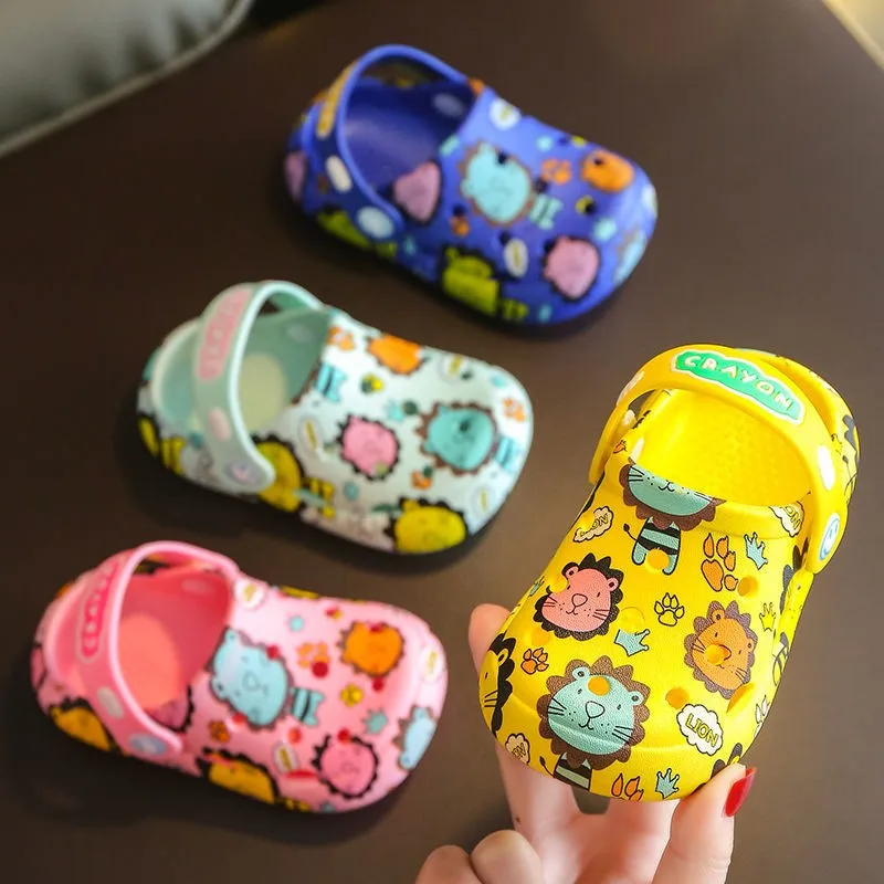 Boy Shoes Boys Summer Hole Shoes Rubber Kids Tiger Girls Flat Sandals Slippers Child Sandals