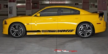 

For 1Set/2pcs Side Stripe Door Decal Graphic Sticker Kit for Dodge CHarger 2011 2018 mopar Car styling