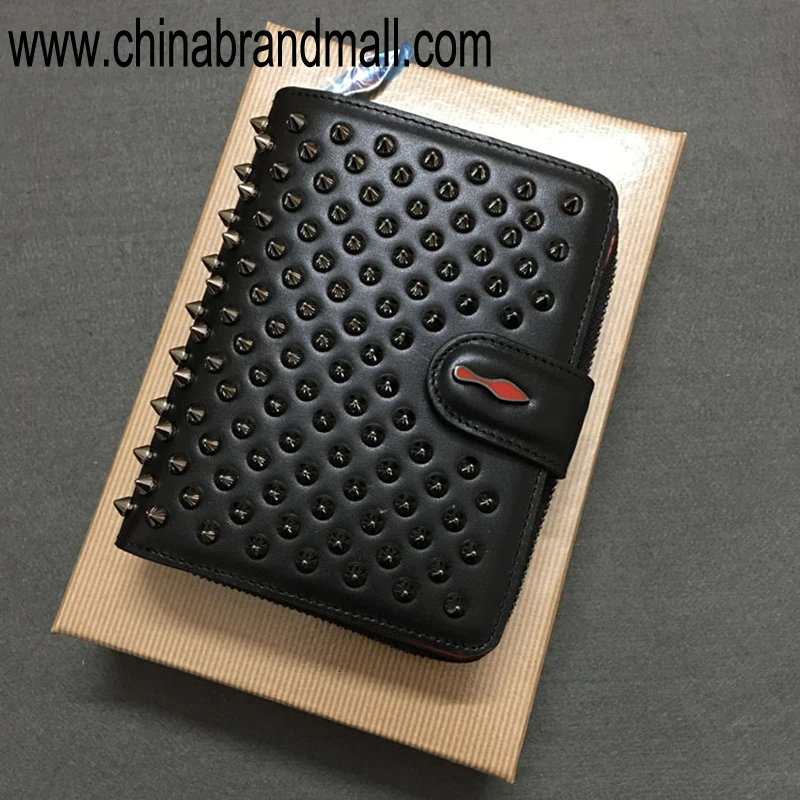 

2019 Monedero Monederos Para Mujer Monedas Rivets Wallet Leather Long Paragraph First Layer Cowhide European And American Soft