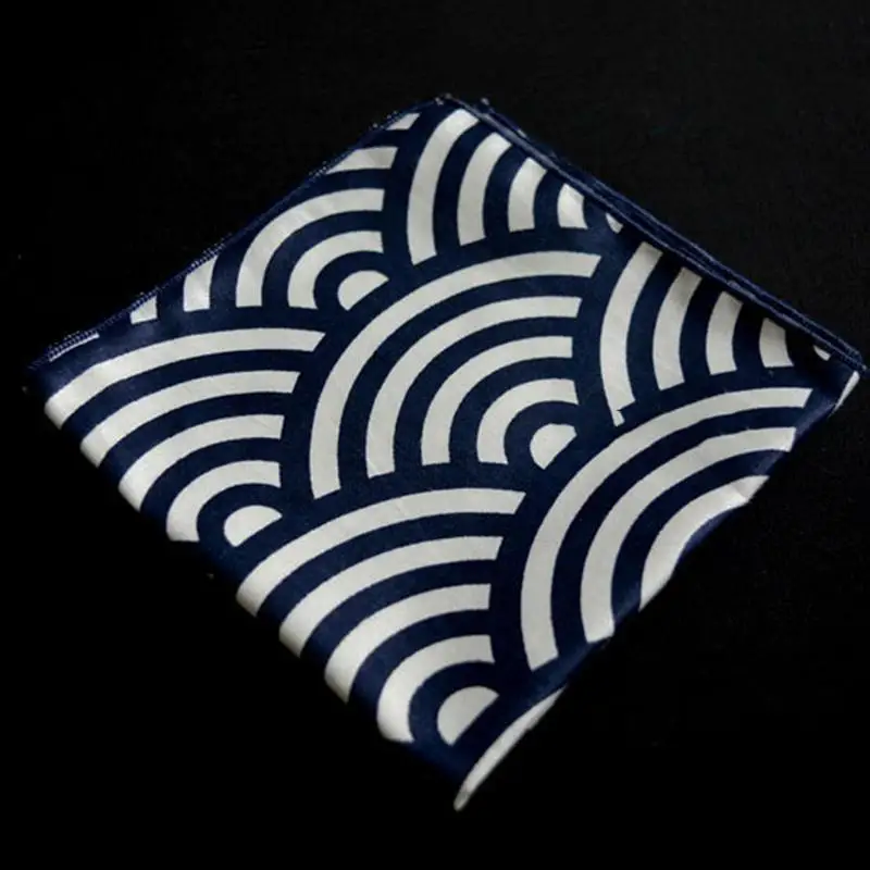 Furoshiki Poszet Kajapanese стиль большая рука Косынка Furoshiki Япония Классическая традиционная волны облака сетки напечатаны 25 см/много использования - Цвет: 9