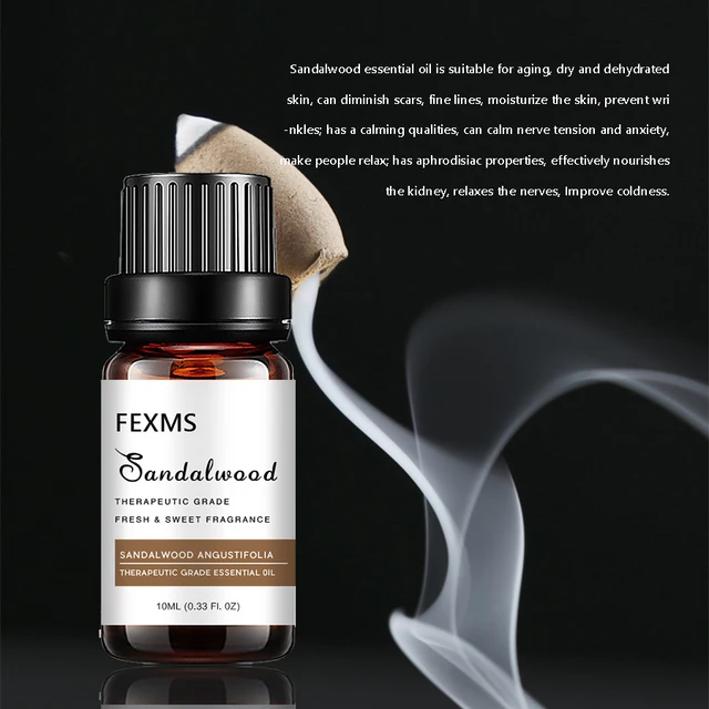 100% Pure Organic Therapeutic Grade Sandalwood Oil for Diffuser, Sleep, Perfume, Massage, Skin Care, Aromatherapy, Bath - 10ML 6
