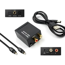 Coaxial Fiber Decoder Toslink Digital to Analog L/R RCA Jack Audio Converter 3.5mm Jack Optical Channel Spdif Stereo For HDTV