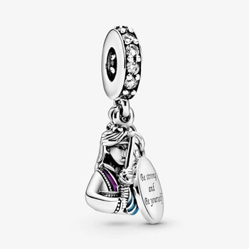 

2020 Brand New S925 Sterling Silver Beads Blue Mulan Dangle Charms fit Original Pandora Bracelets Women DIY Jewelry