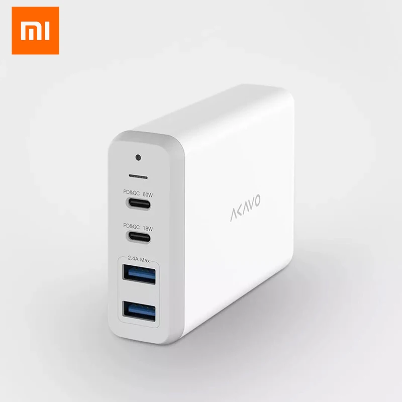 Xiaomi AKAVO F1 многопортовое зарядное устройство 75 Вт Супер мощность C порт