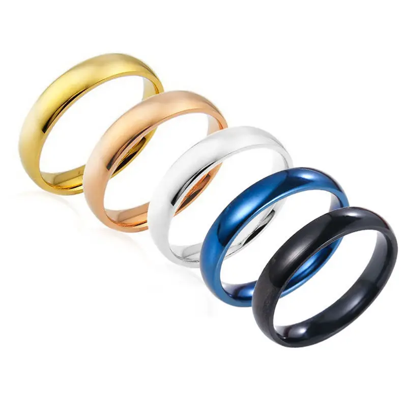 Fashion Geometry Stainless Steel Ring For Women Men Punk Round Metal Wedding Valentine Gift Jewelry Wholesale | Украшения и