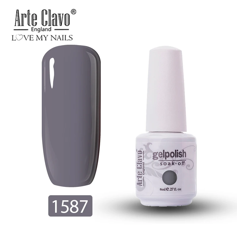 1587 Arte Clavo дизайн ногтей 85 цветов 8 мл маникюрный лак Soak Off Esmalte Гель-лак светодиодный набор гель-лаков для ногтей УФ-лак - Цвет: 1587