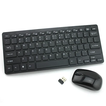 

Ultra Thin 2.4GHz Wireless Keyboard and Mouse Ergonomics Design Mini Keyboard Mouse Set USB HK-03 for PC Laptop Gaming with Film