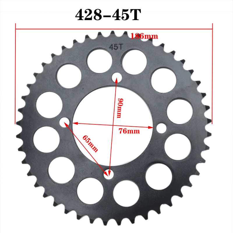420/428 Chains 35T/37T/39T/41T/43T/45T/48T Motorcycle Chain Sprockets Rear Back Sprocket Cog For 110cc 125cc 140cc Dirt Pit Bike