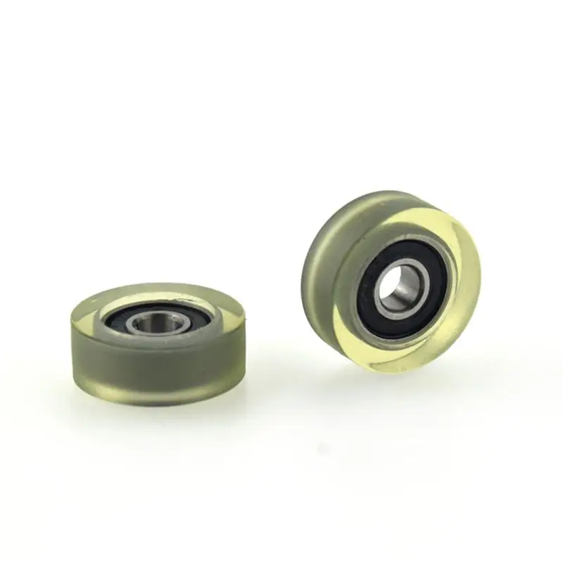 10 Stück/50 Stück 5 x 19 x 7 mm Polyurethan-PU-beschichtetes Lager 605-2RS Schubladenvitrine Rollenlager Reibriemenscheibe 5 x 19 x 7 mm – Detail 2