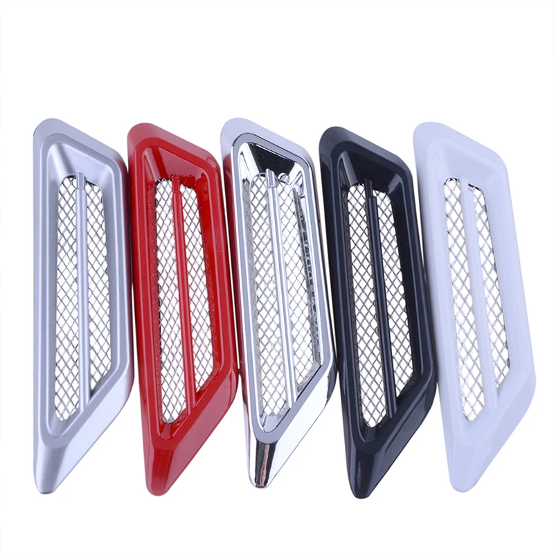 Car exterior air intake flow side fender vent wing cover trim tuning car styling shark gill ABS 3D decoration sticker car stickers car window stickers car window trim stickers