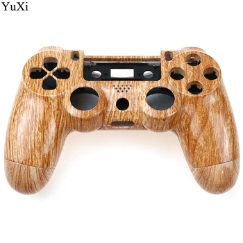 

YuXi Wooden Grain Controller Handle case cover Housing Shell With Internal Frame For Sony PS4 Old Version V1 JDM-001 JDS-011