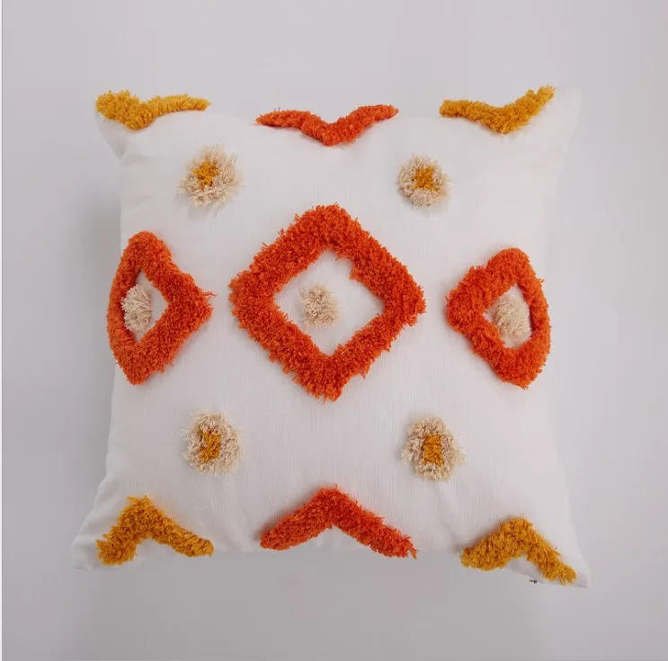 Роскошный домашний декор Алмазная вышивка ручной работы, накидка для подушки, оранжевый серый чехлы на декоративные подушки наволочка накидка на подушку размером 45*45 см - Цвет: orange 45x45cm