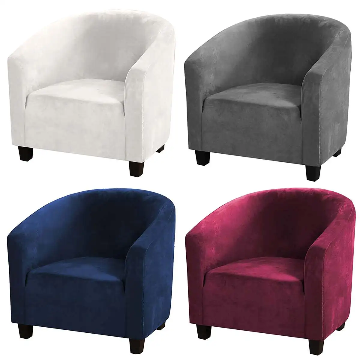 Super Elastic Spendex Stretch Chair Covers Armchair Sofa Tub Seat Slipcovers Tub 
