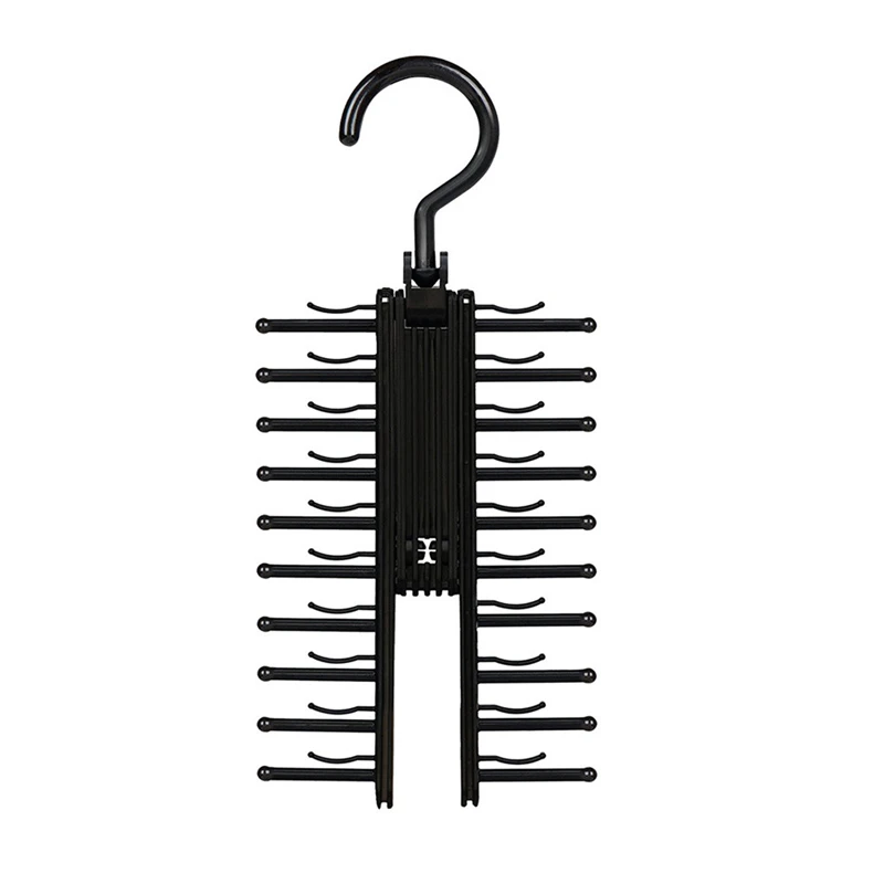 2 Pcs Cross X Hangers Tie Belt Rack Organizer Hanger Non-Slip Clips Holder Black r  Holder Portable  Creative  refined  texture