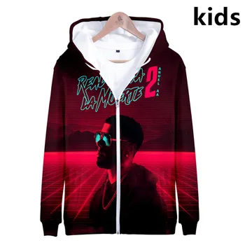 

3 To 14 Years Kids Hoodie Anuel AA 3d Hoodies Sweatshirt boys girls Real Hasta La Muerte Printed Jacket coat Children Clothes