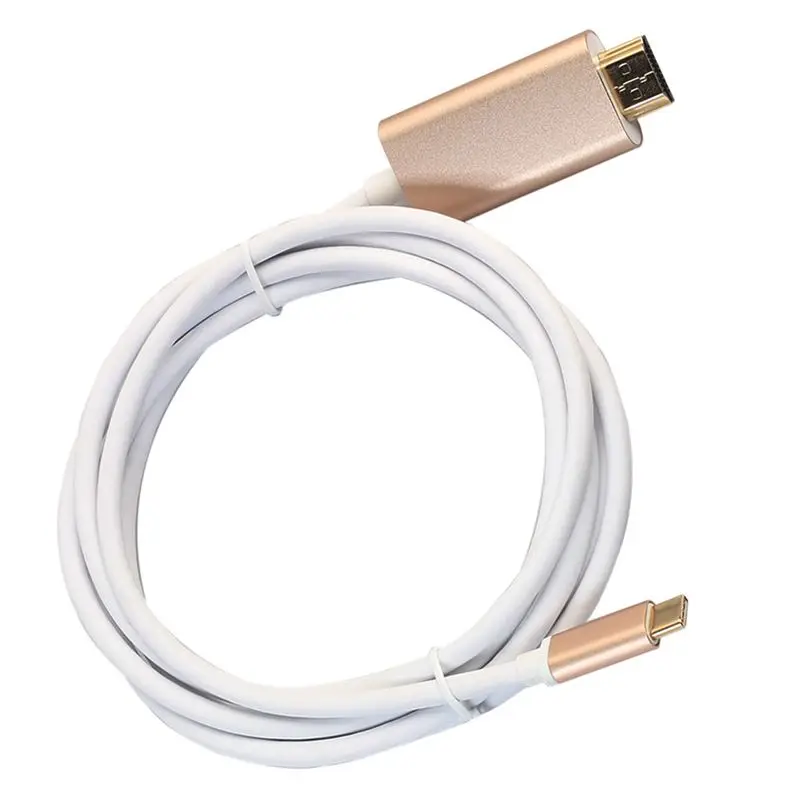 FULL-USB-C разрешение Effelon 1,8 M 4K type C USB 3,1 Male to HDMI кабель для 12 дюймов/Chromebook/Lumia950 XL и т. Д
