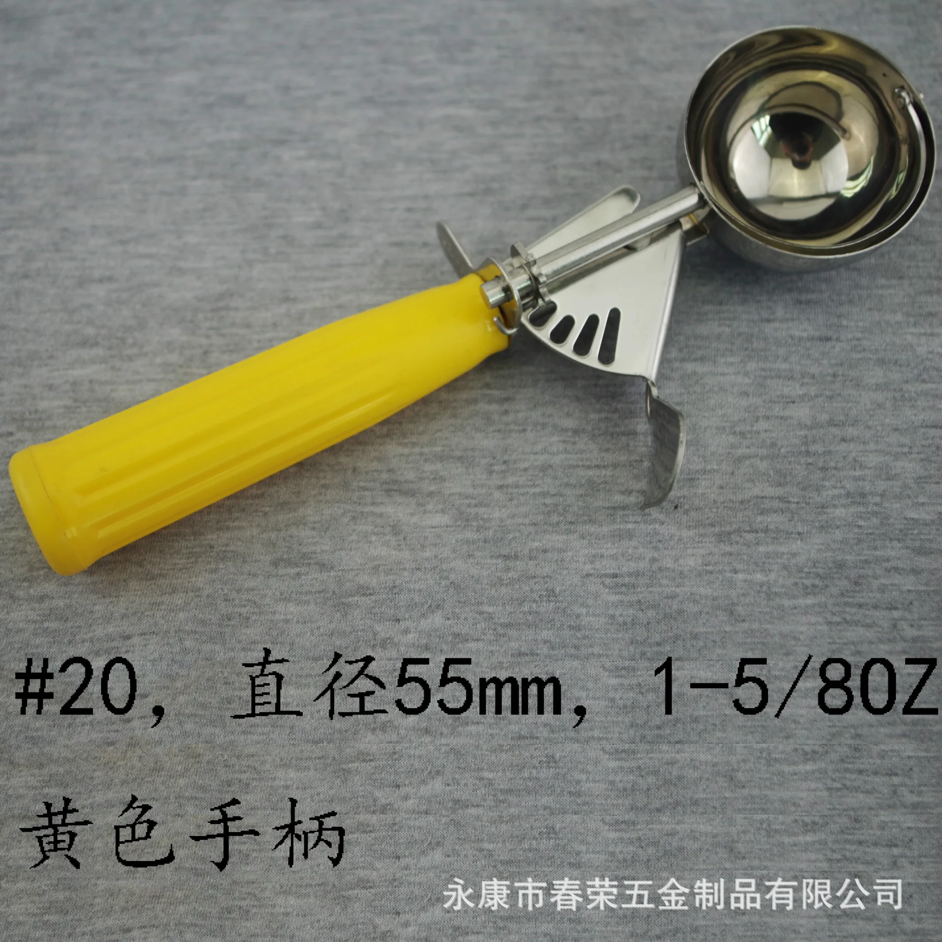 5.5CM Пластиковая ложка для мороженого, ложка-шарик, 304 нержавеющая сталь, совок для мороженого, совок для мороженого, Рождество - Цвет: 5.5CM