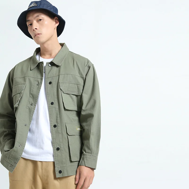 

Northern Boundary Men'S Wear Shu 2019 Autumn And Winter New Style Solid Color Retro Workwear Trend Casual Jacket Men's