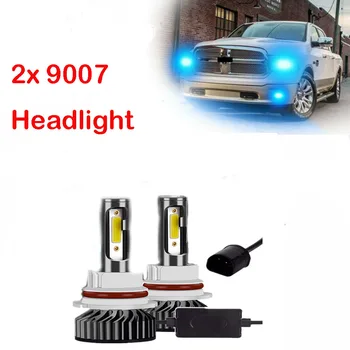 

2pcs 9007 HB5 COB LED Headlight Kits High Low Beam Bulbs 6000K White Lamp