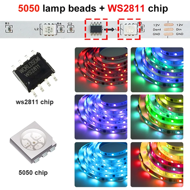 Bluetooth Led Strip Rgbic Ws2811 Dreamcolor Light - Led Light Strip  Bluetooth - Aliexpress