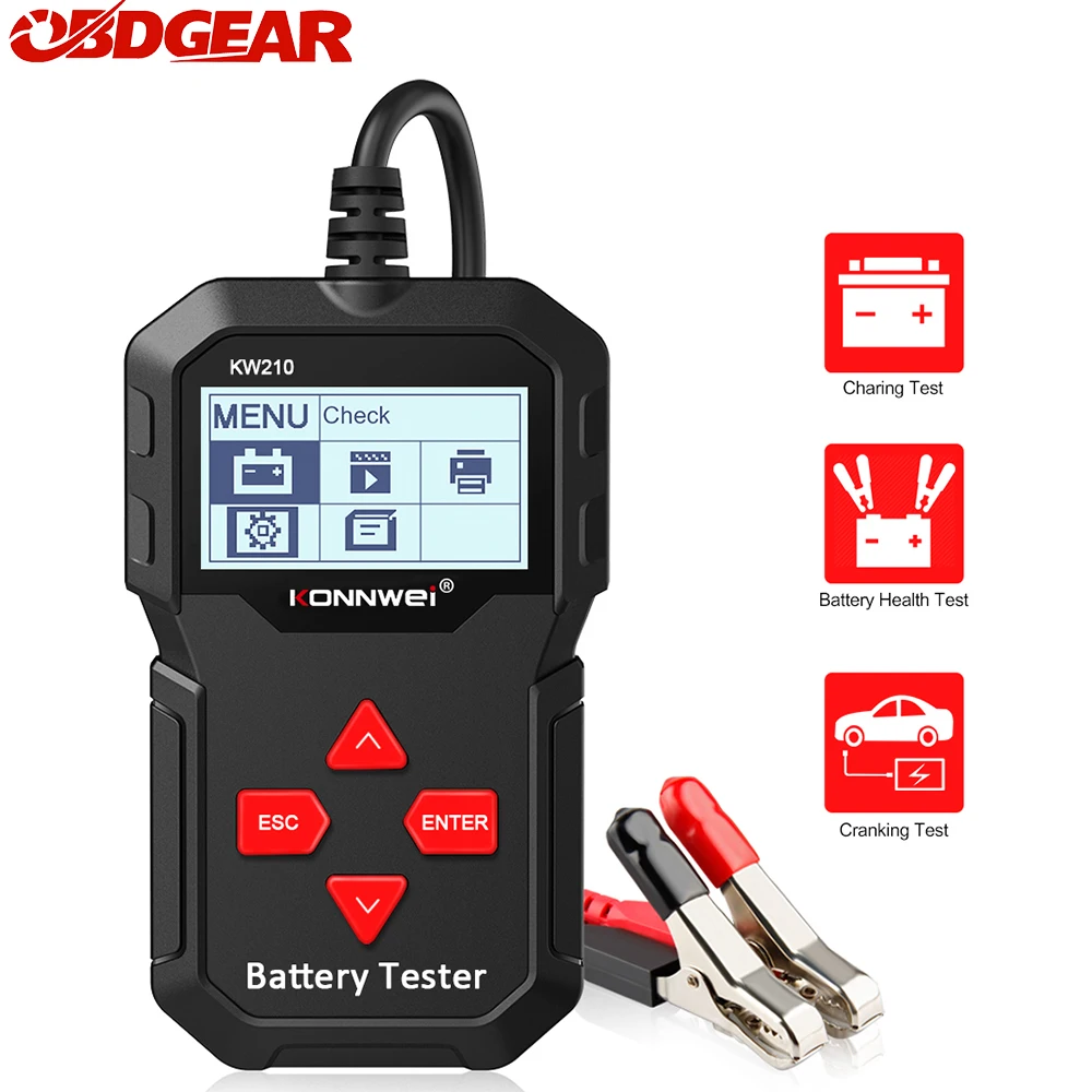 US $29.04 Newest Konnwei Kw210 Automatic Smart 12v Car Battery Tester 1002000 Cca Car Battery Analyzer Auto Repair Tool Regualr Flooded