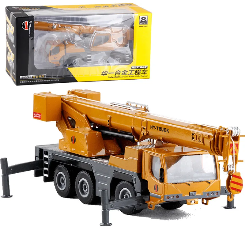 

Hot Mikidual Toys for Children Die-cast Engineering Vehicles Metal Car Models Toys Alloy crane hoisting machine Truck 1:50 Gifts