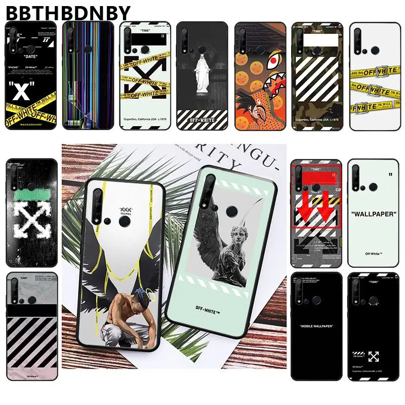 

off and white coque For Huawei P30 Phone Case Cover Shell for Huawei P10 lite P20 pro lite P30 pro lite Psmart mate 20 pro lite