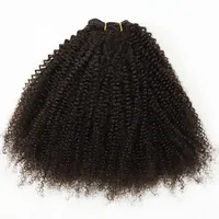 IXTUYLLY Tissage de cheveux humains 4C Afro Kinky Curly, extensions de cheveux vierges brésiliens, mèches à tisser pour femmes noires africaines 5