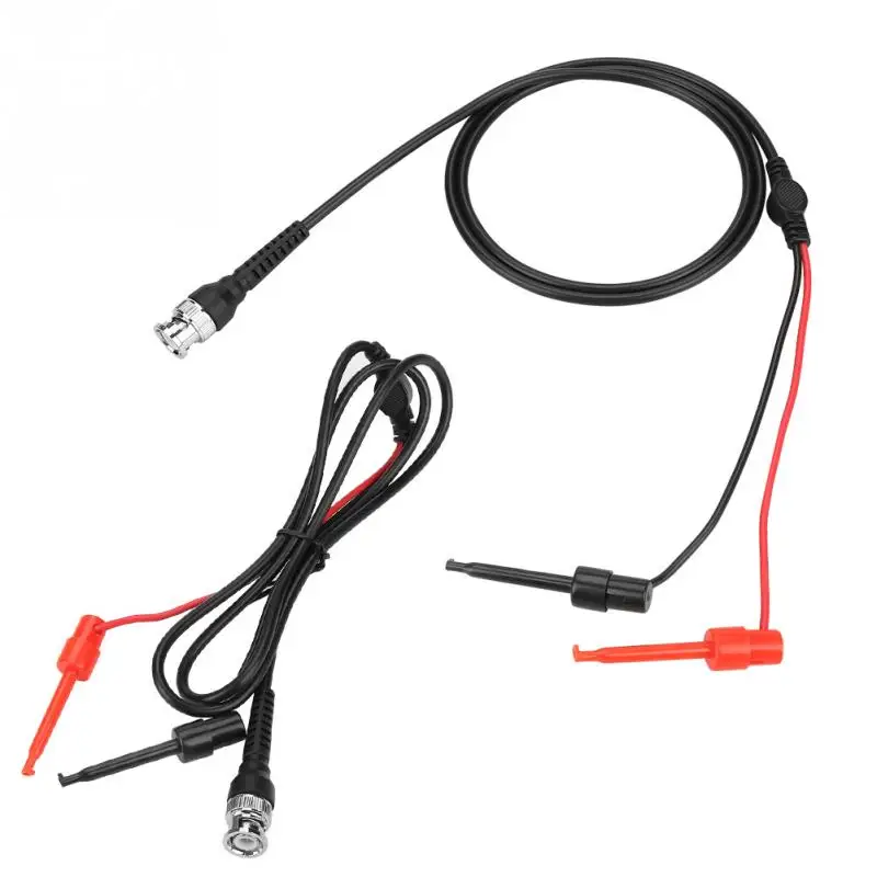 2Pcs BNC to Dual Testing Hook Probe Oscilloscope Machine Thread Connection High Stability Test Lead Coaxial Cables tools
