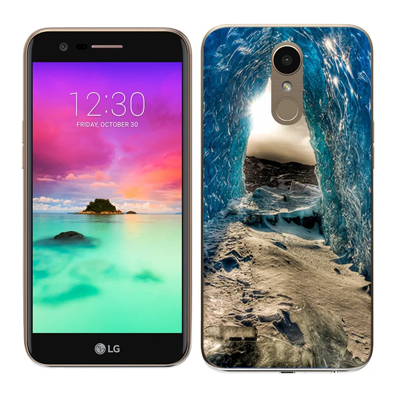2017 чехол для LG K10 Силиконовая задняя крышка K420N K430DS K430DSF K430DSY Туманность окрашенные