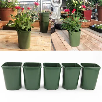 

5pcs Flower Pot Plastic Flower Succulent Plants Garden Indoor Outdoor Herb Planter Pots Creative Garden Flower Planter Pot