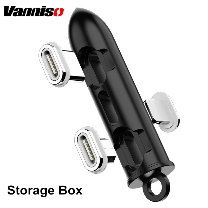 Vanniso Портативные Магнитные вилки коробка Тип C Micro USB 8 контактный разъем адаптер