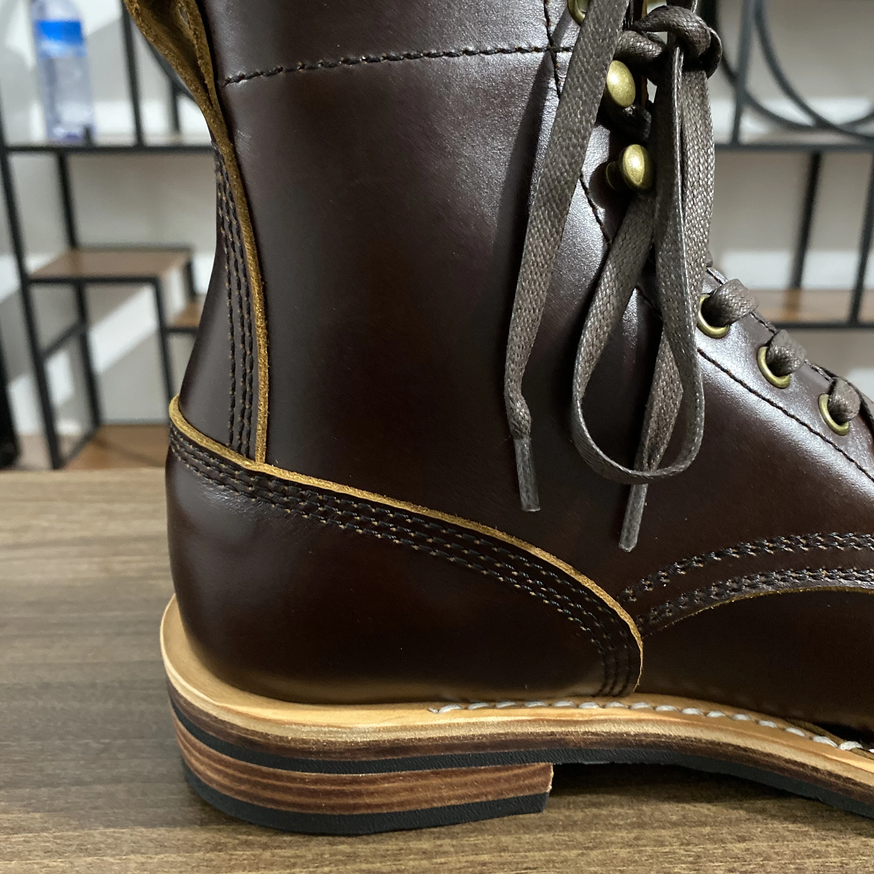Boots LL580 Rock Can Roll Genuine Italian Cow Leather Handmade Goodyear Welted for Men mens leather boots