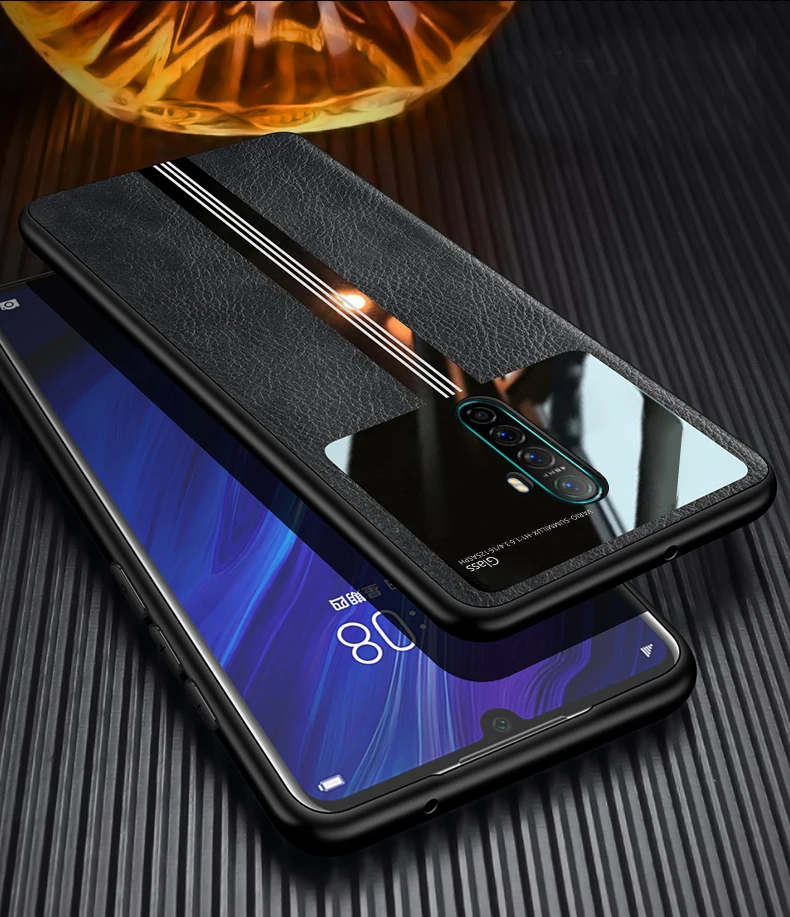 Чехол для OPPO Realme X2 Pro мягкий роскошный кожаный защитный чехол на заднюю панель из