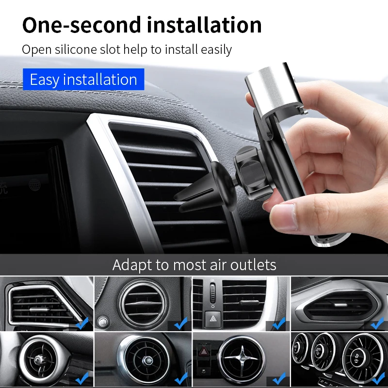  FLOVEME Schwerkraft Auto Telefon Halter Universal Air Vent Halterung Für iPhone 11 7 8 Auto Telefon