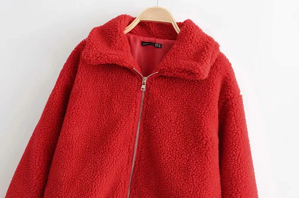 

Cotton Coat Women's 2019 New Style Small Fold-down Collar Zipper Cotton-padded Clothes Europe And America Autumn And Winter Warm