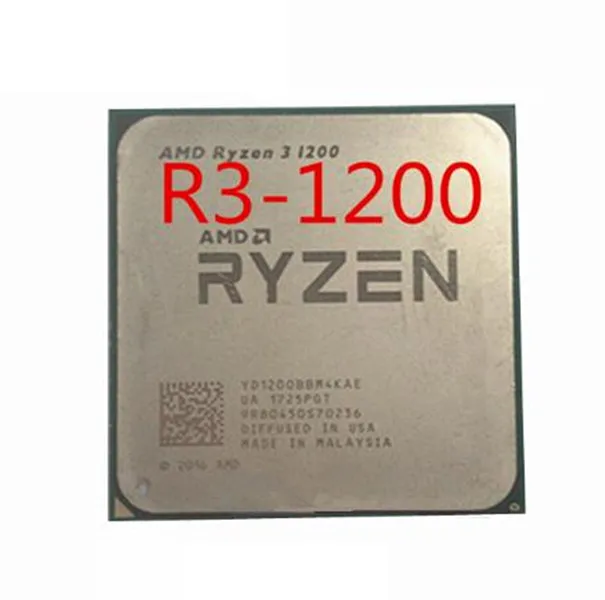 Процессор AMD Ryzen R3 1200 четырехъядерный разъем AM4 3 1 ГГц 10 МБ TDP 65 Вт кэш 14 нм DDR4 |