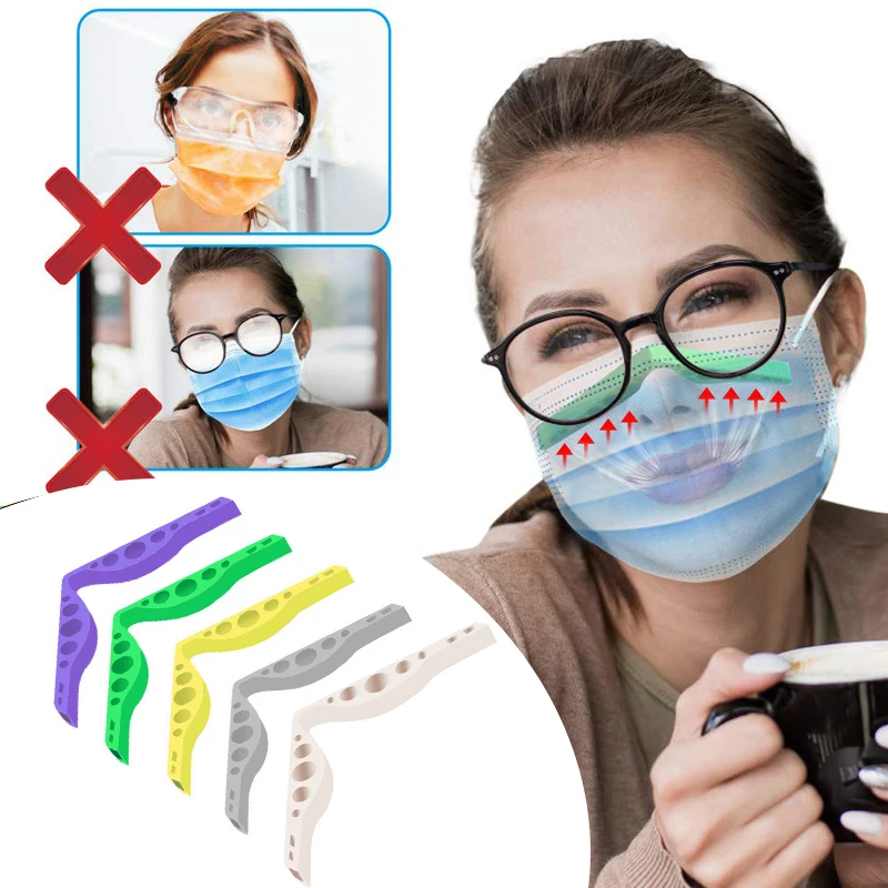 5pcs Hot 3D Mouth Mask Support Nose Bridge Silicone Bracket Anti-fogging Glasses Reusable Holder Fashionable And Novel De | Дом и сад