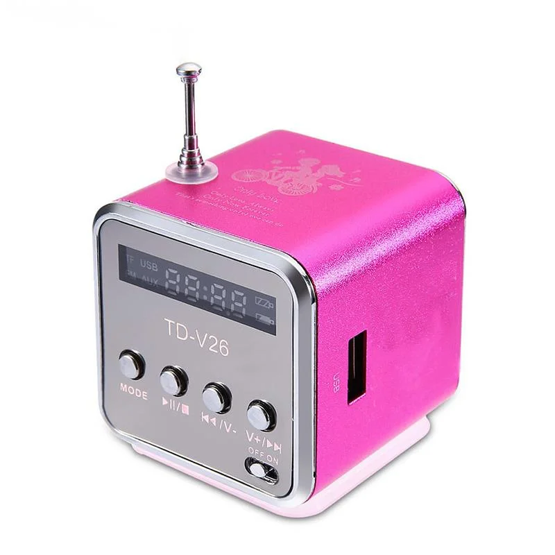 Компактный цифровой FM-радиоприемник Портативный с ЖК-дисплеем стерео динамик