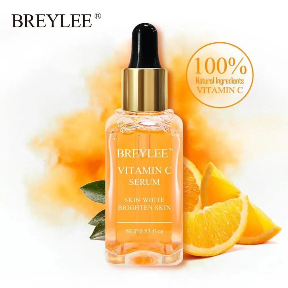 Pure Vitamin C Serum BREYLEE натуральный витамин с отбеливающий уход питание для кожи лица 24 К золото твердая Успокаивающая восстанавливающая эссенция сыворотка серия Гиалуроновая кислота - Цвет: Pure Vitamin C Serum