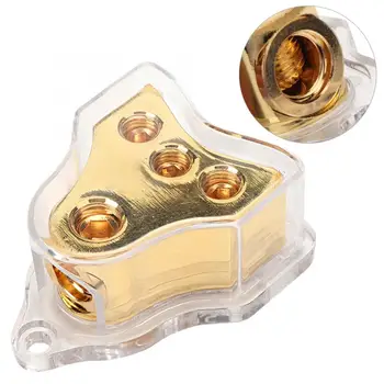 

1Pcs Car Audio Power Supply Distribution 1*0(4)GA In 3*4GA Out Block Splitter Car Cables araba aksesuar accessoire voiture