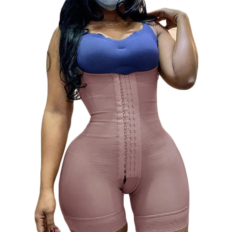 

Fajas Colombianas Post Surgery High Compression Full Body Shaper Open Bust Tummy Control Corrective Shapewear Waist Trainer