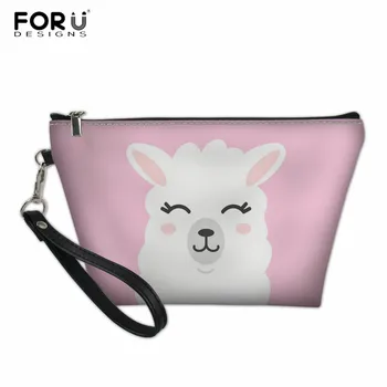 

FORUDESIGNS Flora Lama Women Cosmetic Bag Travel Make Up Bags Fashion Ladies Neceser Toiletry Wash Organizer Case Tote Pocket