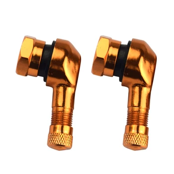 2Pcs รถจักรยานยนต์ล้อยางวาล์วต้นกำเนิดหมวก90องศามุมอลูมิเนียมอัลลอยด์ยาง17มม.วาล์วลำต้นชิ้นส่วน 10