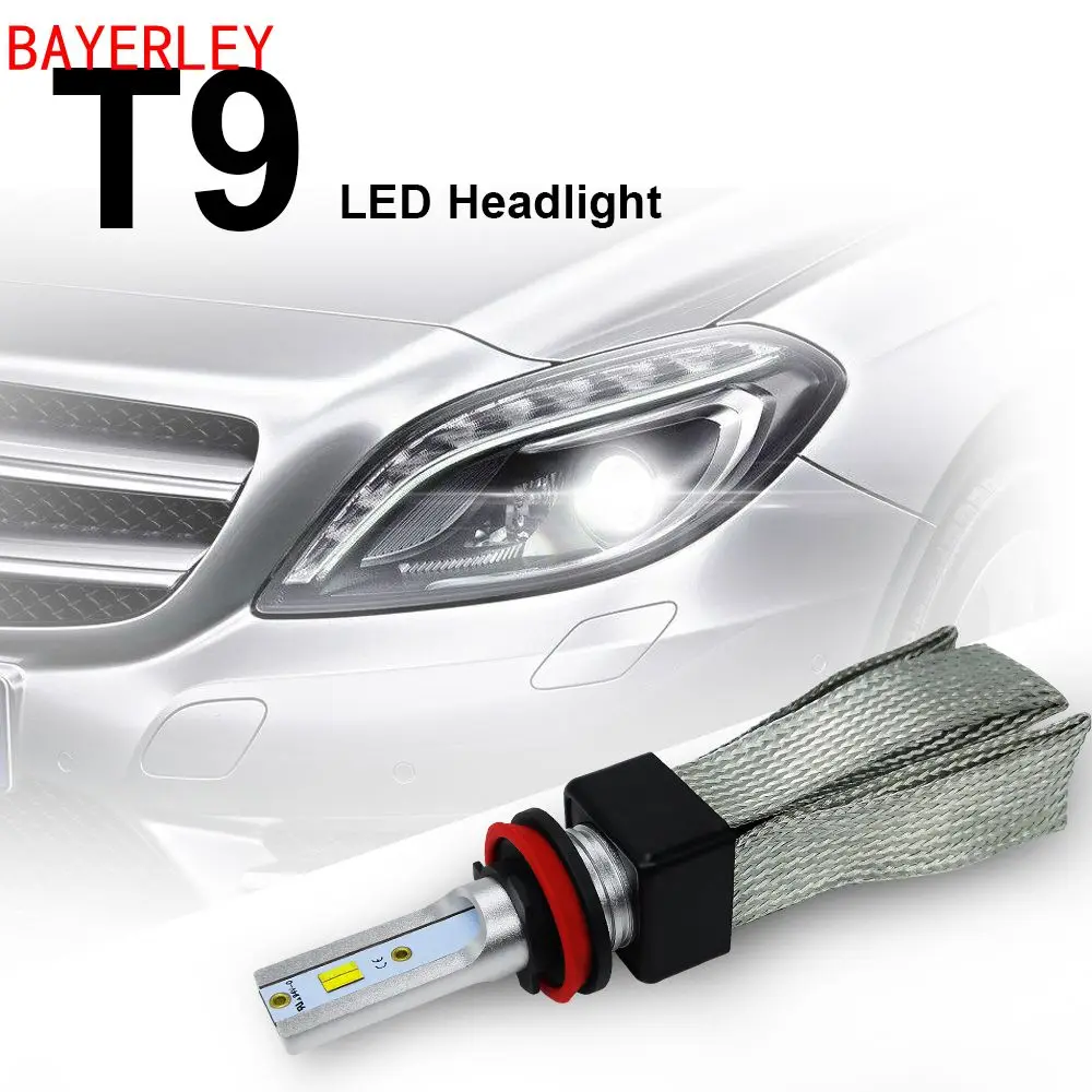T9 12V 60W 3000K 4300K 6000K Авто Лампа H7 светодиодный H4 H1 H11 9005 9006 9003 HB2 HB3 HB4 9600LM автомобилей