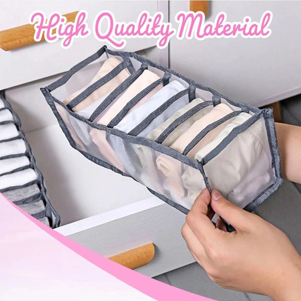Caja de almacenamiento de ropa interior con compartimentos, cajón plegable tipo calcetines, sujetador, de calzoncillos, armario, cajas organizadoras|Cajas y recipientes de almacenamiento| - AliExpress