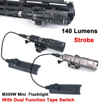 

Tactical M300W Strobe Flash light 140Lumens LED Strobe Scout Airsoft Weapon Light With Dual Function Switch AEG /GBB Rifle